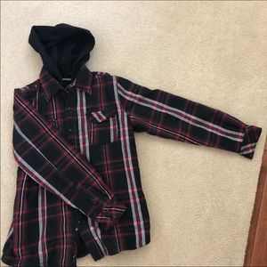 Indigo Star Hooded Flannel Kids Large